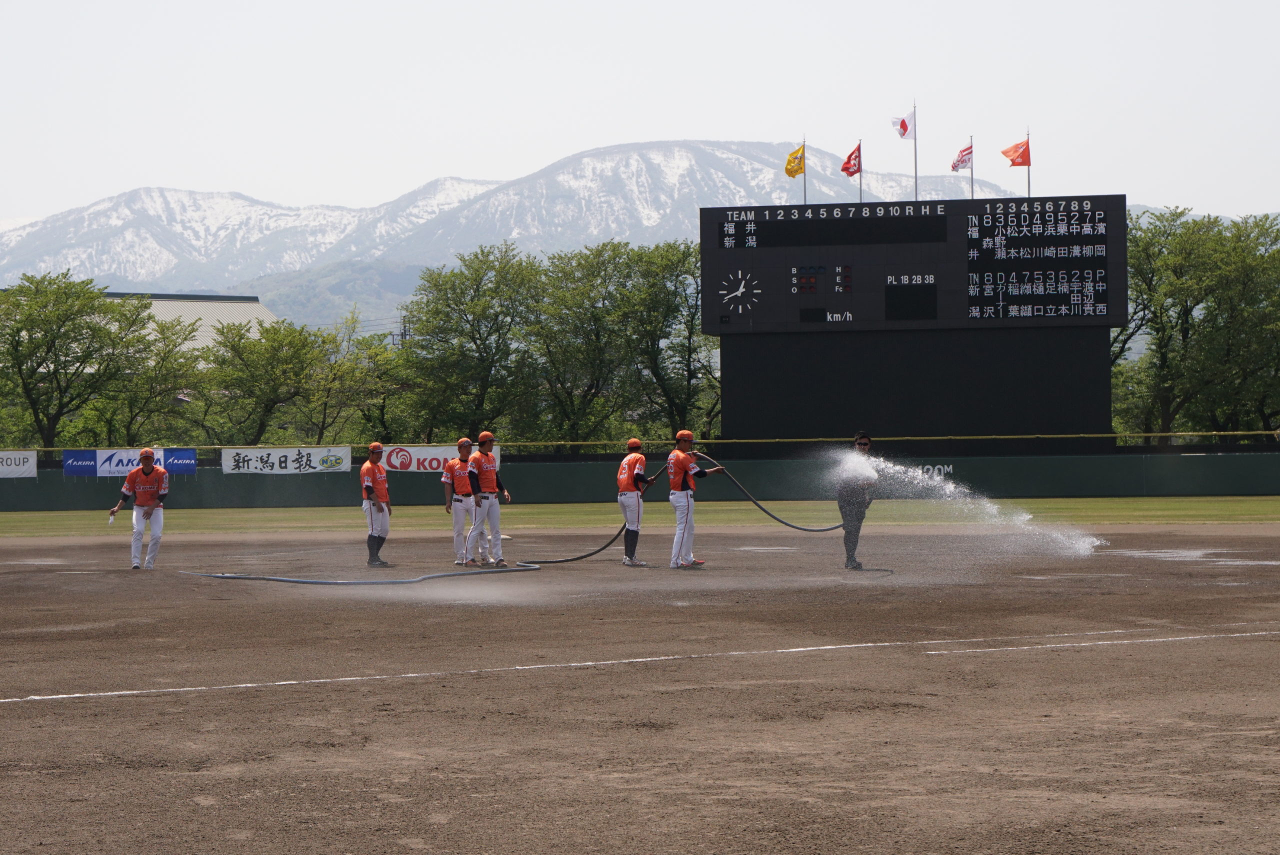 上越市高田城址公園野球場 試合 新潟アルビレックス ベースボール クラブ