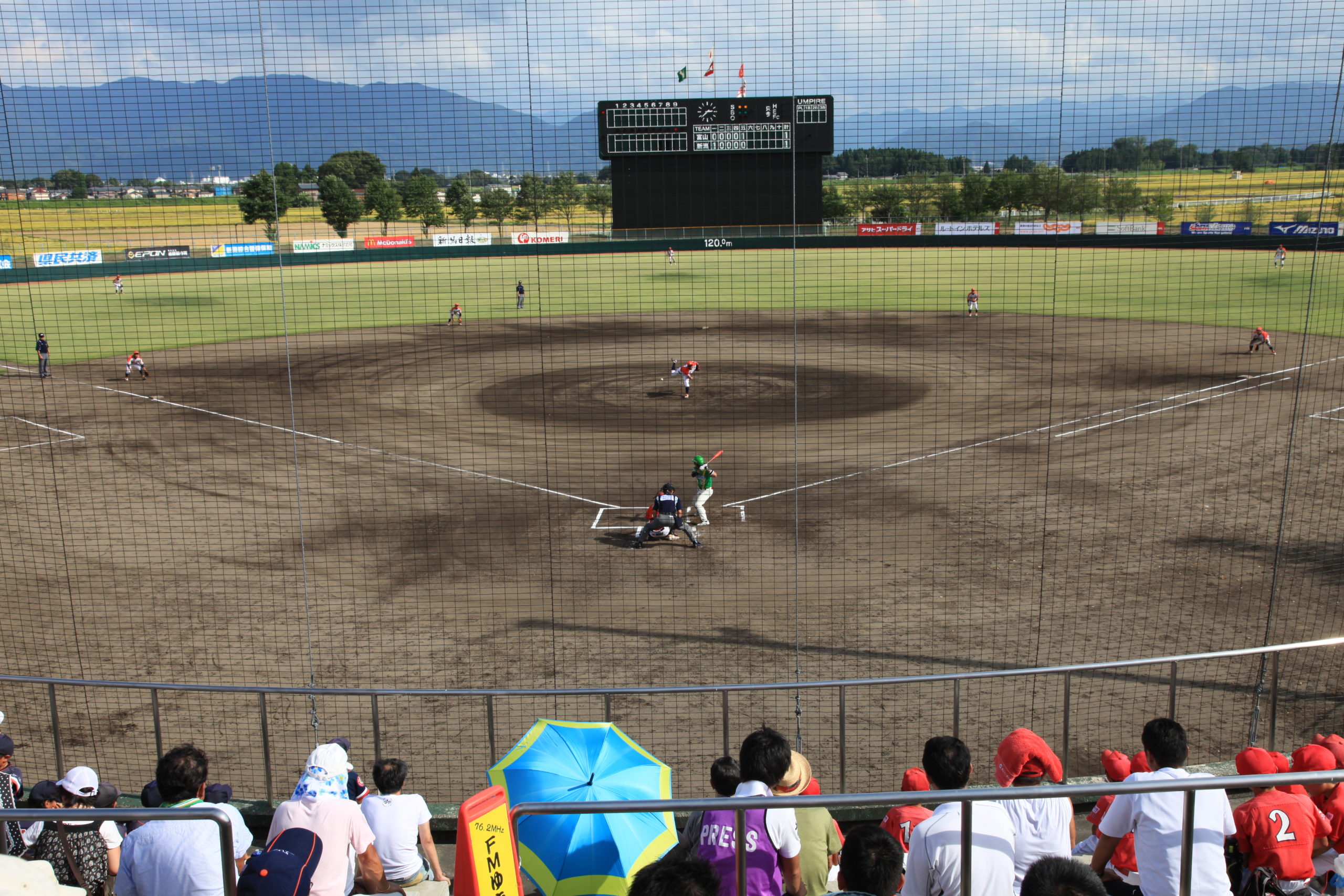 五泉市営野球場 試合 新潟アルビレックス ベースボール クラブ